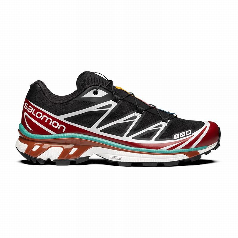 Salomon Israel XT-6 - Mens Trail Running Shoes - Black/Red (DKLY-10257)